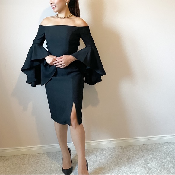 VENUS OFF SHOULDER BODYCON DRESS SIZE 2 - Picture 3 of 8